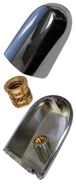 SPIROL Serie 28 Messing-Gewindeeinsatz mit Kopf