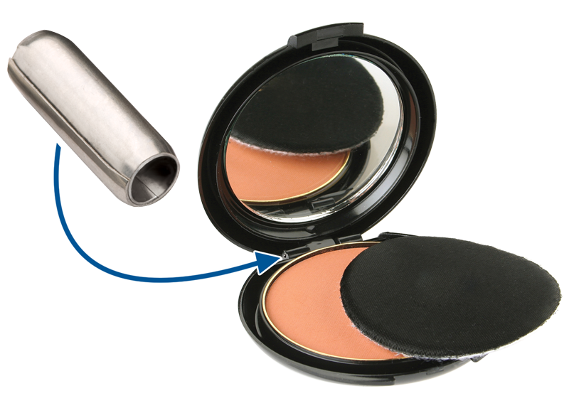 SPIROL's Serie 550 Kosmetik Spiralspannstifte bieten während der gesamten Lebensdauer der Baugruppe ein hochwertiges Reibungsscharnier.